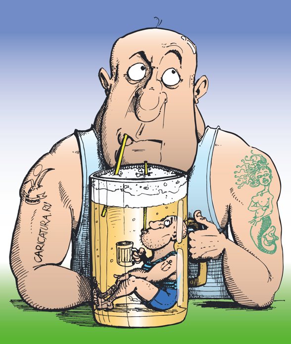 карикатуры и приколы про пиво